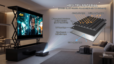TrueThrow HBSI TPU Motorized Floor-Rising UST Screen