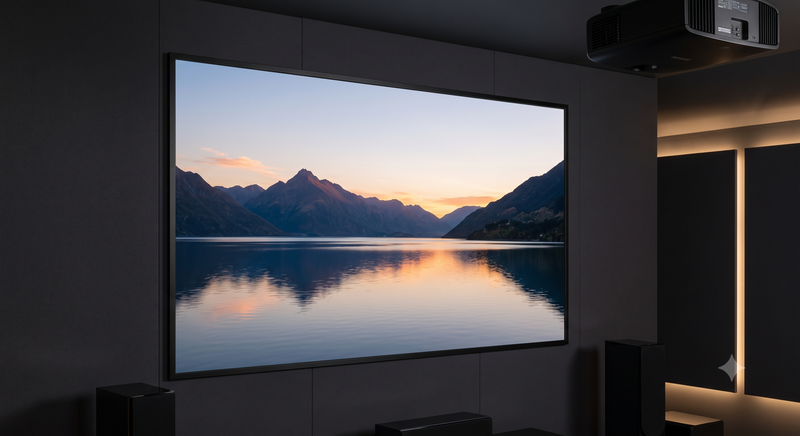 TrueThrow Matte White Projection Screen projection